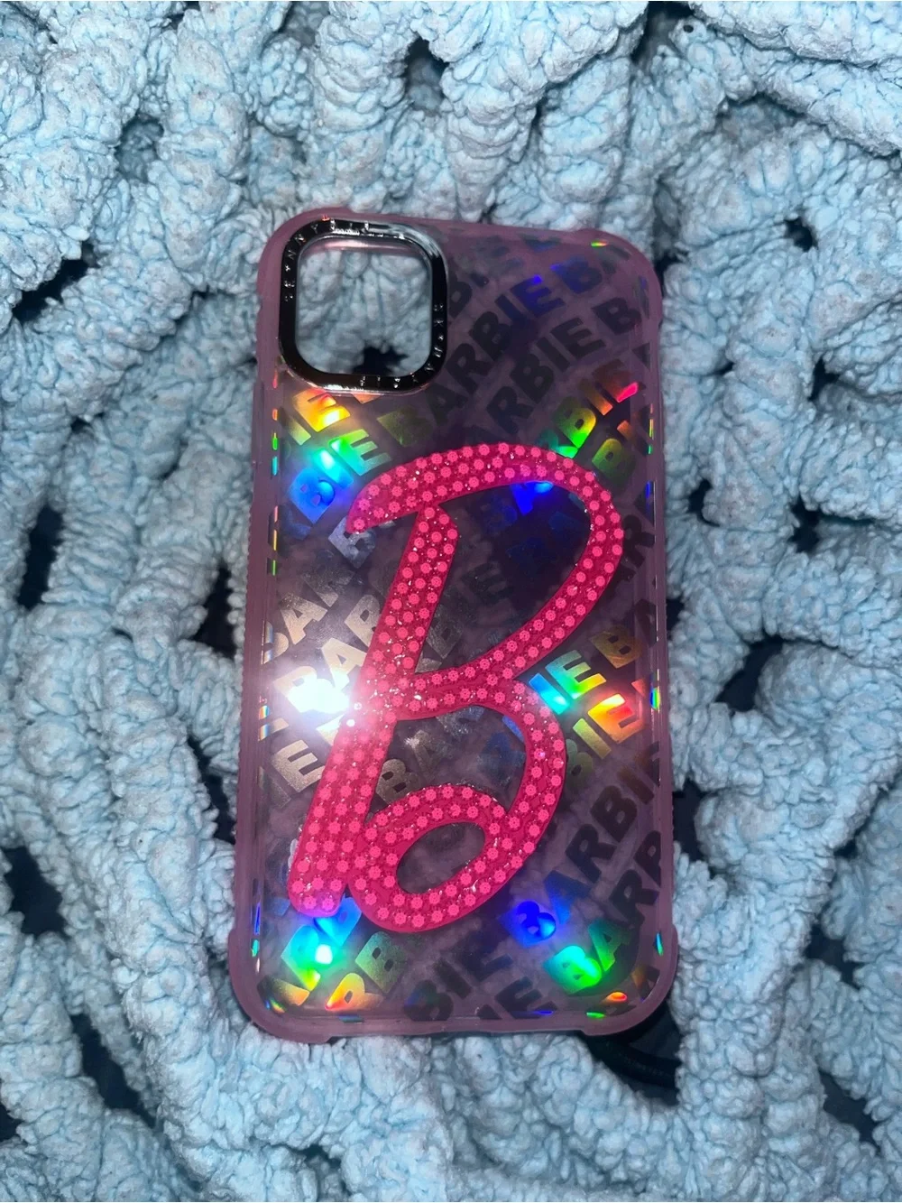 Skinnydip x Barbie Pink Holographic Rhinestone 